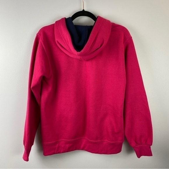 𝅺Cambridge University Casual Athleisure Pocket Hooded Sweatshirt Medium Pink - Picture 8 of 9